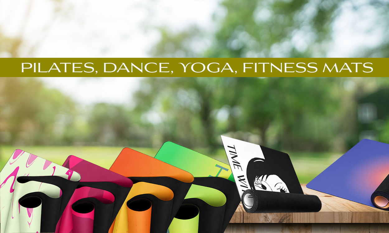 pilates, dance, yoga, fitness mats designed by Charmye & Co
